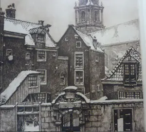 Cornelis Brandenburg - Zuiderkerk met poortje in de sneeuw (Amsterdam) kopen? Bied vanaf 95!