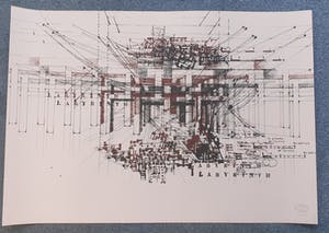 Gerti Bierenbroodspot - Litho XXL _ Labyrinth- oplage 150 kopen? Bied vanaf 75!