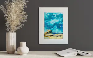 Eugène Eechaut - Bunte abstrakte Landschaft - Pfeiffer Gallery Ausstellung 1977 kopen? Bied vanaf 40!