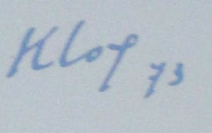 Ton Klop - Zeefdruk: Gordijn - 1973 kopen? Bied vanaf 55!