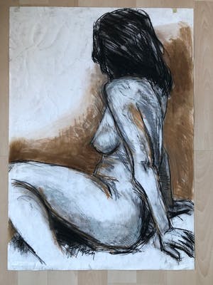 Ton Etman - zittend naakt in de stijl van Vrielink kopen? Bied vanaf 65!