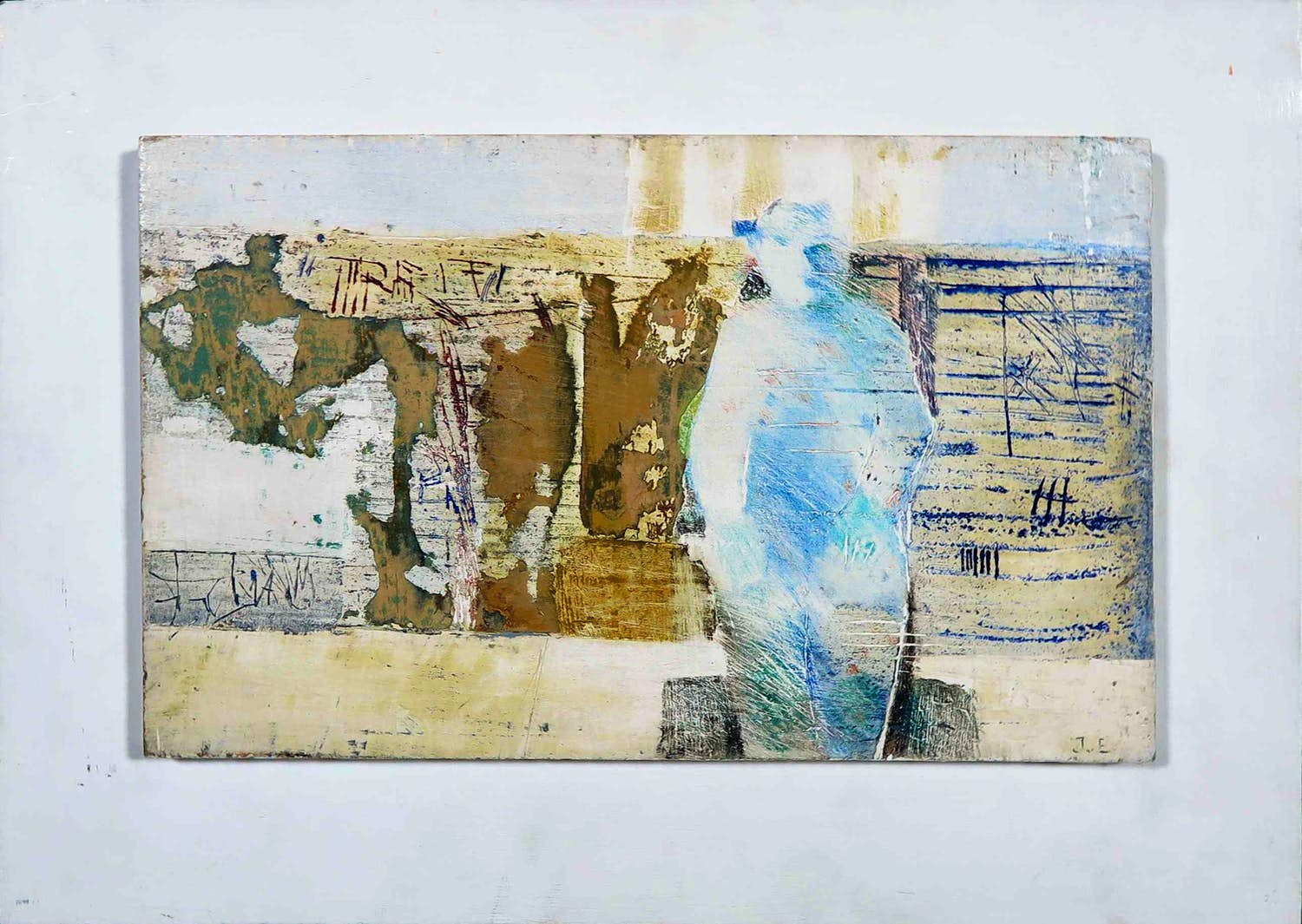 Jan van Eyck - Gemengde techniek op paneel, Blauwe figuur I kopen? Bied vanaf 1!