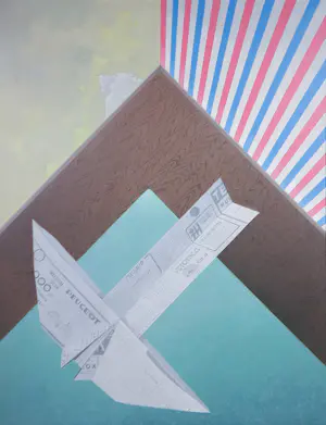AcheterKees Balvers - Acryl, Papieren vliegmachine - Ingelijst? Enchérissez de 80!