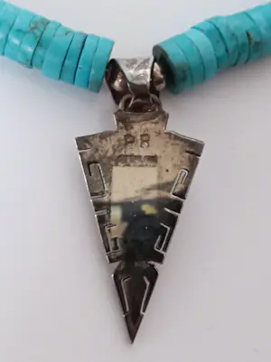 Navajo collier turkoois 925 zilver pijlpunt Peyote Bird VS kopen? Bied vanaf 135!