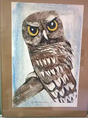 Alfons Van Meirvenne - uil op stok verkocht voor € 250!
