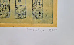 AcheterJan Montyn - Kleurenets: 'Compositie' (1975).? Enchérissez de 55!