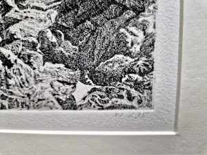 Han van Hagen - Fraai gedetailleerde droge naald Ets "Paricutin-vulkaan Mexico" gesigneerd kopen? Bied vanaf 48!