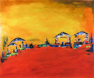 Henk Kuijpers - Acryl op doek, Zia - Ingelijst kopen? Bied vanaf 120!