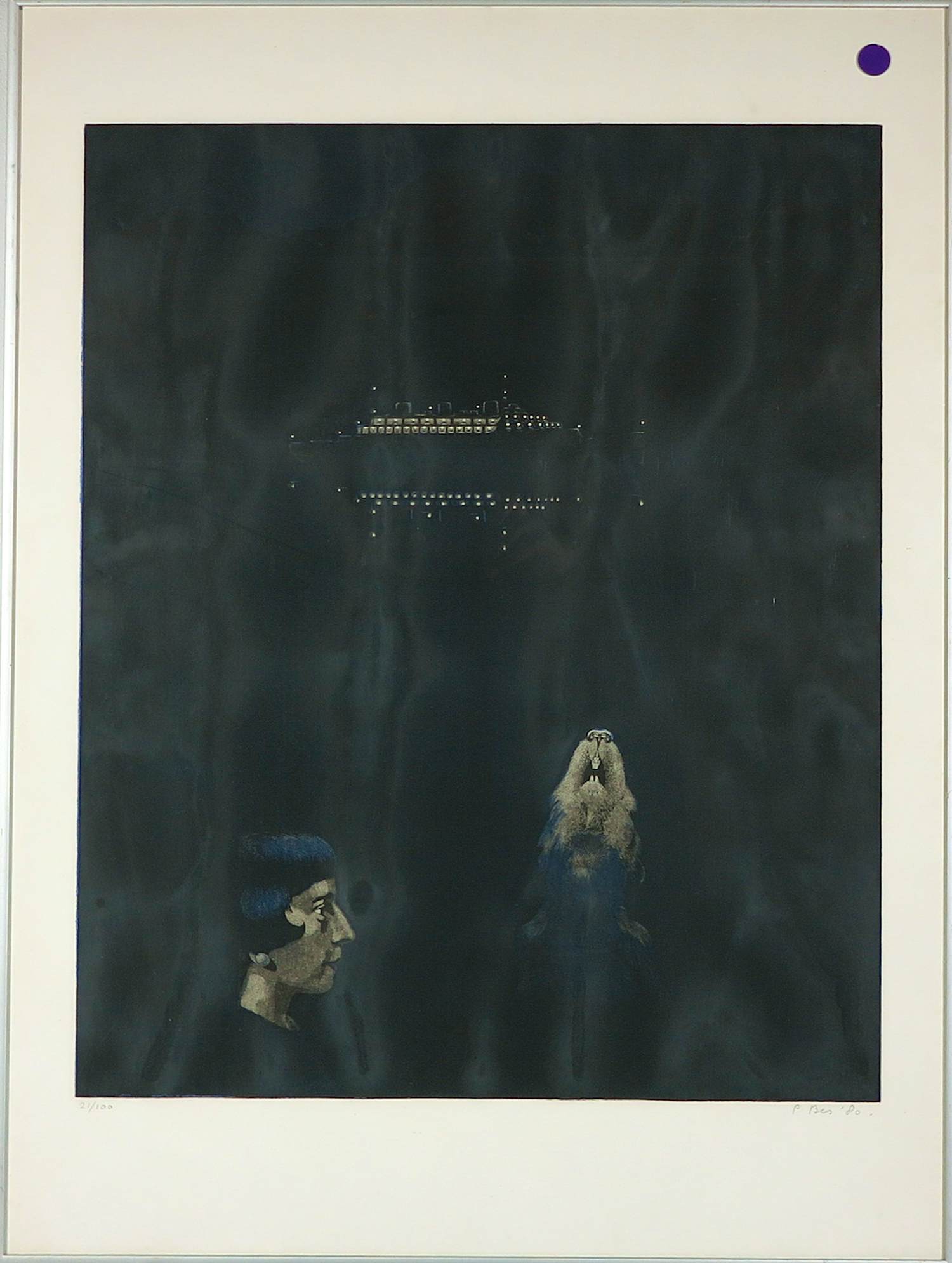 Peter Bes - Ets/ aquatint, Hotel du love - Ingelijst kaufen? Bieten Sie von 35!