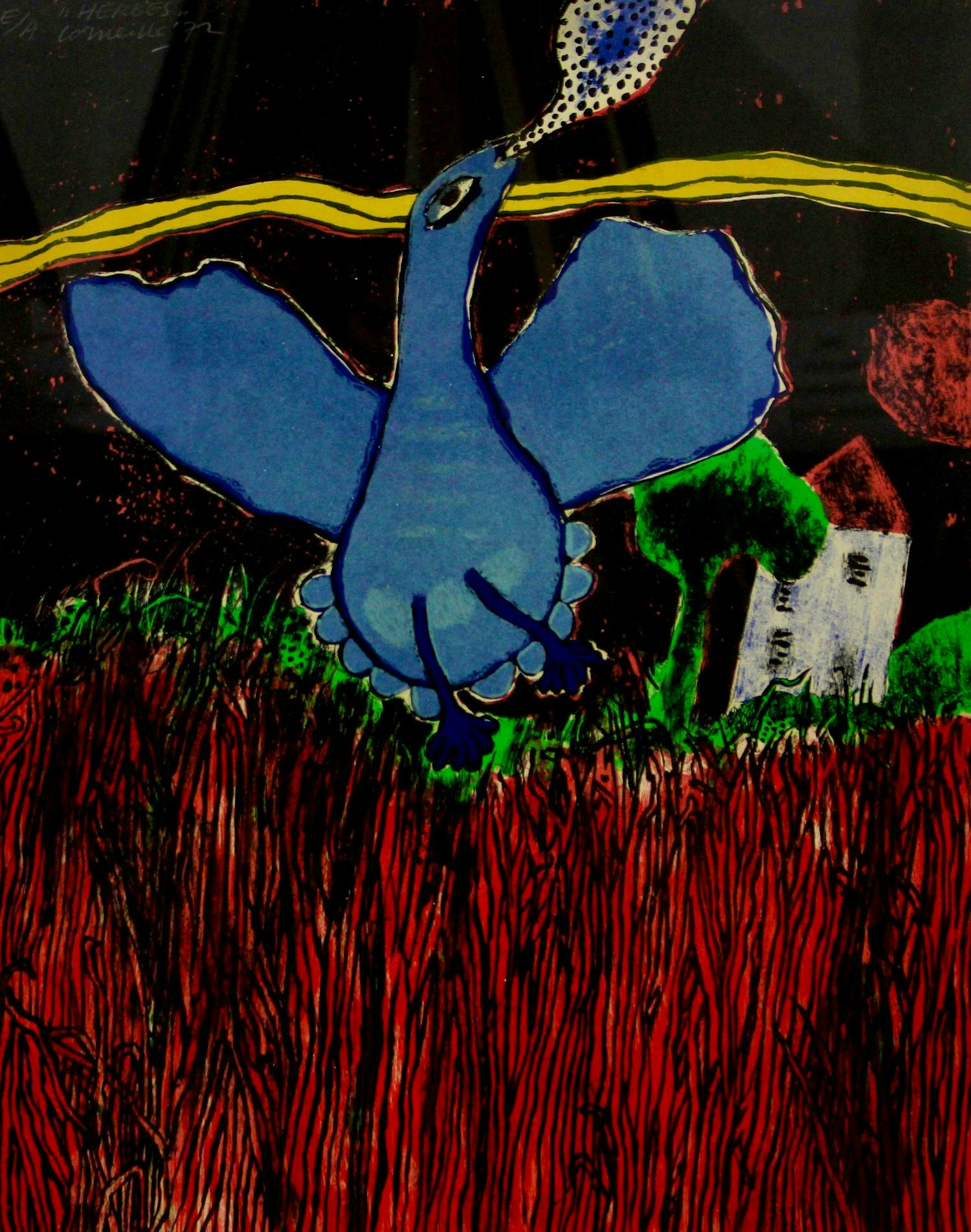 Corneille - Ingelijste kleurenlitho: 'Herbes' - 1972 (nette lijst) kopen? Bied vanaf 395!