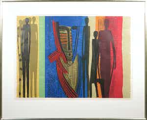 Marianne de Moor - Houtdruk, Tall images - Ingelijst (Groot) verkocht voor € 35!