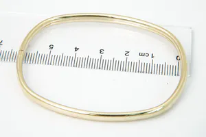 Aparte 14krt geel-gouden "vierkante" unisex "slaven" armband - gekeurd kopen? Bied vanaf 130!