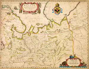 Joan Blaeu - Handgekleurde gravure, Russiae vulgo Moscovia verkauft für € 73!