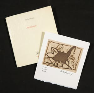 Pierre Alechinsky - Ets en aquatint, Ets met met boekje ''Archèmes'' van Michel Sicard kopen? Bied vanaf 1!
