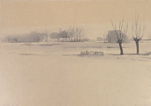 Wim de Bruin - Aquarel met inkt op papier, Amelisweerd kopen? Bied vanaf 1!