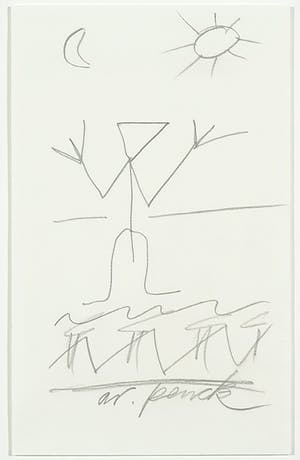 A.R. Penck - Handgesigneerde tekening in potlood kopen? Bied vanaf 1!