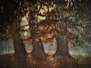 Niet of onleesbaar gesigneerd - GROOT Belgisch omstr. 1920 Luministisch olieverf ges. Morr.. kopen? Bied vanaf 1!