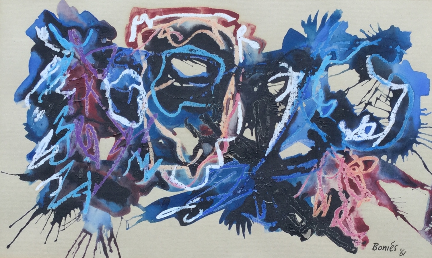 Bob Bonies - C2326 Abstracte compositie verkocht voor € 100!