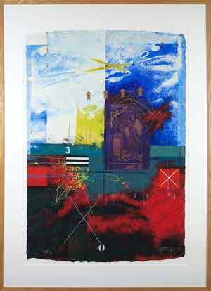 Piotr Konkel - Zeefdruk, Zonder titel - Ingelijst (Groot) verkocht voor € 35!