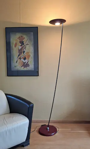 Hala - Vintage Hala Zeist rode vloerlamp, uplighter. Designer Herman Busquet kopen? Bied vanaf 275!