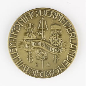 Huib Luns - Bronzen penning: Koning Willem I, 1928 kopen? Bied vanaf 55!