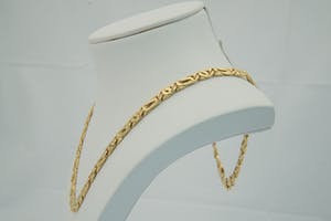 2544a - Fraai 18 karaats geel-gouden "Scroll" ketting - karabijnslot - gekeurd kopen? Bied vanaf 600!