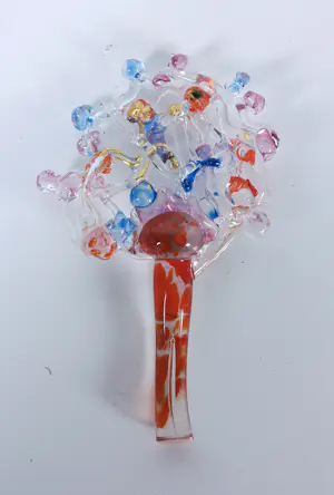 Yvon Trossèl - Drie kleurrijke en speels gevormde glasobjecten kopen? Bied vanaf 70!