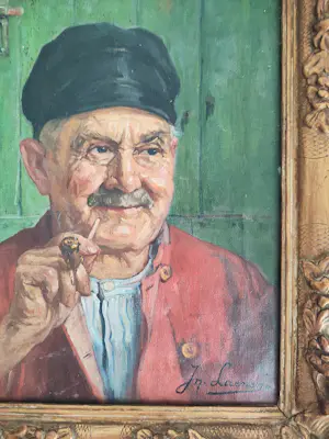 Jan Laenen - Pendant van 2 genreportretten kopen? Bied vanaf 240!