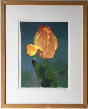 Marjan Jaspers - Gele Tulp | Zeefdruk (ingelijst) - kleine oplage kopen? Bied vanaf 50!