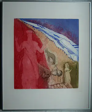 Marcus van Loopik - Ingelijste ets , Grote Verzoendag , Jom Kippoer - 1993 kopen? Bied vanaf 1!