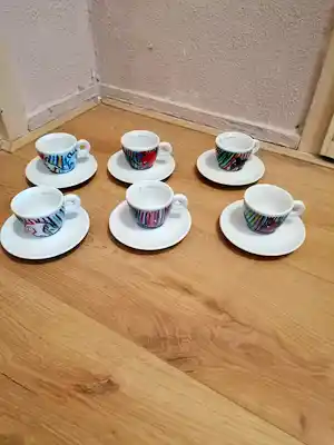 illy Art Collection - illy collection 1997 espresso set - Sandro Chia - Il ballo del caffé verkauft für € 60!