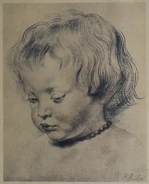 Peter Paul Rubens - Ingelijste prent, “Portret van zijn zoon Nicolas” kopen? Bied vanaf 1!