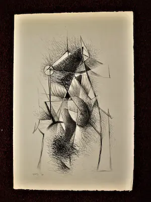 Henri Bernard Goetz - Bijzondere 1949 surrealistische gravure "printemps" kleine oplage (33) kopen? Bied vanaf 32!