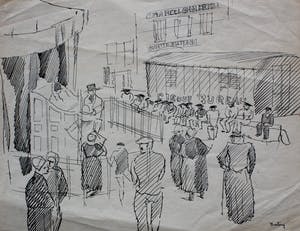 Herman Bieling - Pen tekening kopen? Bied vanaf 49!