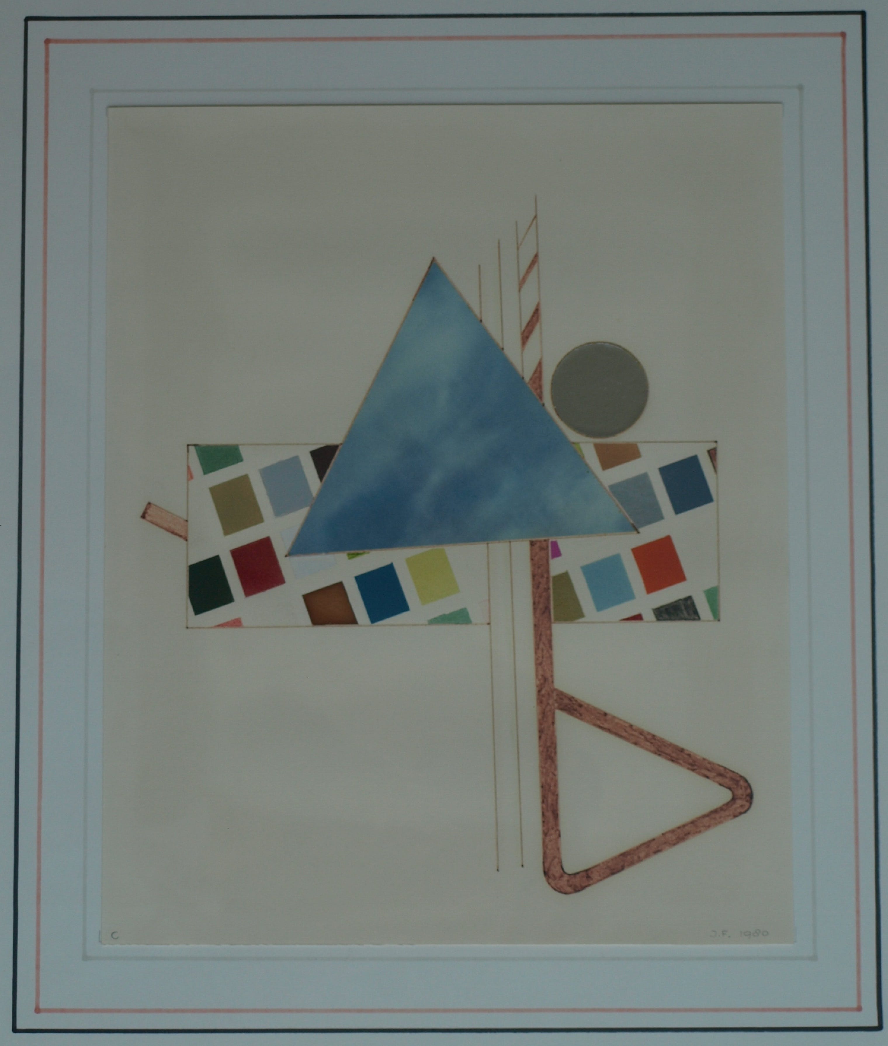 Niet of onleesbaar gesigneerd - Tekening , C – gesigneerd & ingelijst – 1980  kopen? Bied vanaf 1!