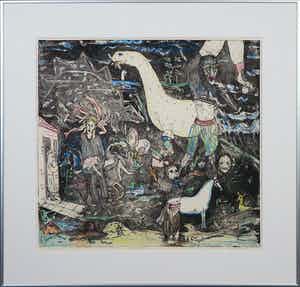 Henk Visch - Kleurenets, Overleven - Ingelijst verkocht voor € 1!