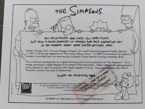 Matt Groening - productietekening voor The Simpsons, Lisa, ingelijst + certificaat kopen? Bied vanaf 80!