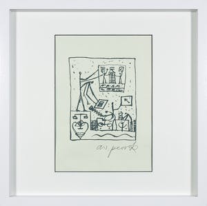 A.R. Penck - Handgesigneerde ets - Ingelijst kopen? Bied vanaf 1!