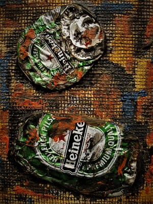 Robert Jasper Grootveld - Sixties - Amsterdam "de antirook-magiër" PROVO collage "F*CK Heineken" kopen? Bied vanaf 30!