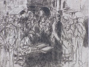 Jean Donnay - De straatzanger van Rouen - Ets kopen? Bied vanaf 60!