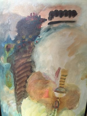 Liesbeth Rahder - "Compositie 7" - origineel en groot werk uit 1992 kopen? Bied vanaf 150!