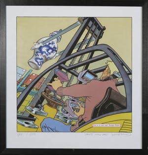 Theo van den Boogaard - Piëzografie, Dat is er een van Tempo-Team (Heftruckchauffeur) - Ingelijst kopen? Bied vanaf 1!