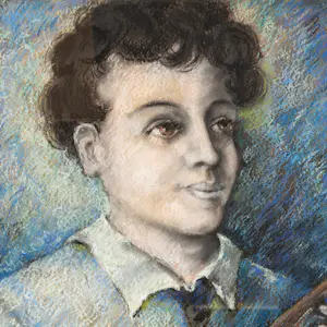 Arnold van de Laar - Portret jongeman met banjo kopen? Bied vanaf 75!