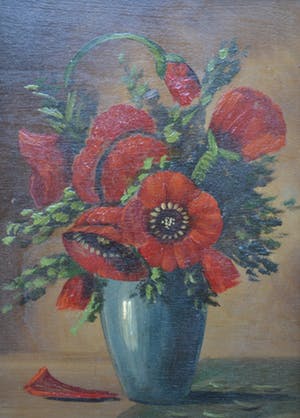 Niet of onleesbaar gesigneerd - Bloem stilleven - Olieverf op paneel kopen? Bied vanaf 10!