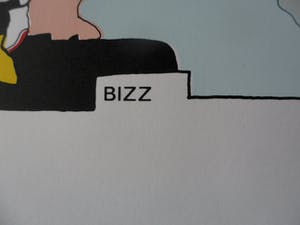 Huibert van Dorp - Zeefdruk, titel, "Bizz". kopen? Bied vanaf 20!