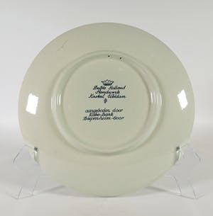 Plateelbakkerij Flora - Delfts Holland Handwerk - Sierbord met kasteel Weldam kopen? Bied vanaf 1!