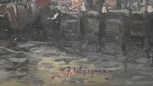 Herman Wijngaard - Haven Gezicht - Olieverf Schilderij kopen? Bied vanaf 225!