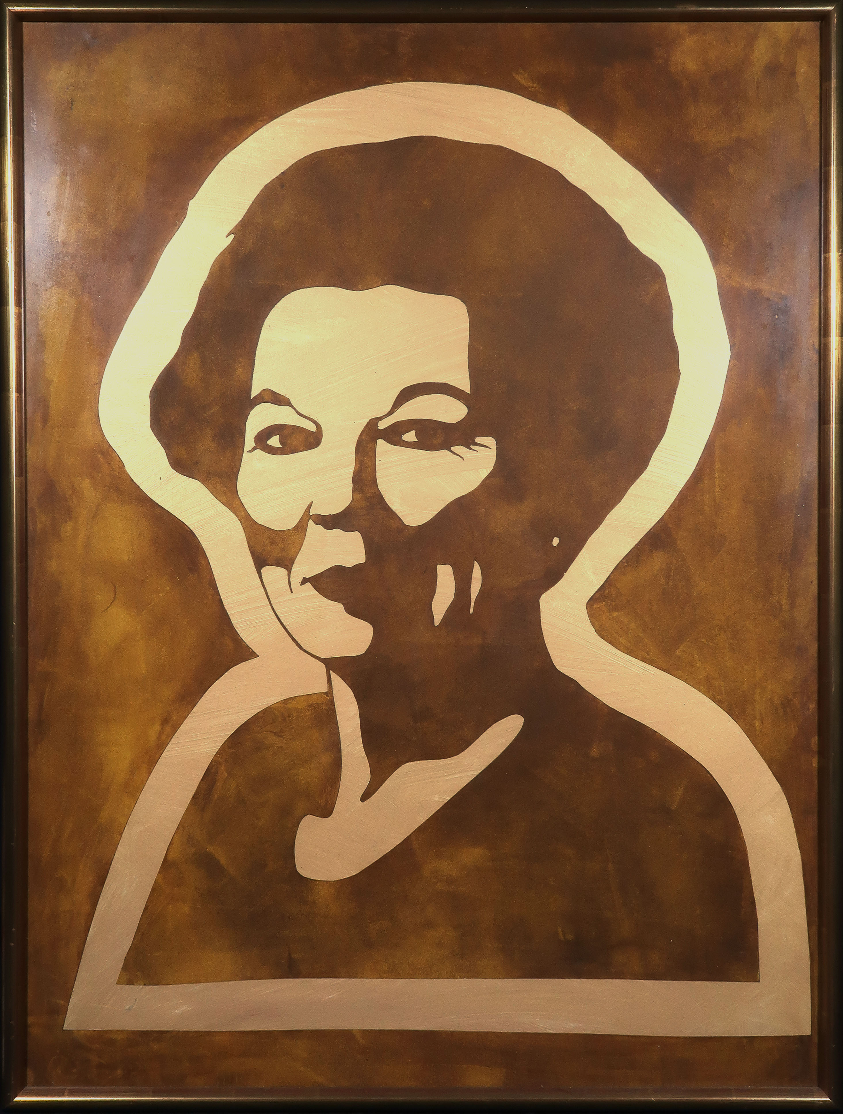 Niet of onleesbaar gesigneerd - Collage en gouache, Portret van Beatrix - Ingelijst (Groot) kopen? Bied vanaf 1!
