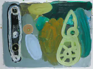 Piet Warffemius - Gemengde techniek op papier, Zonder titel - Ingelijst (Groot) kopen? Bied vanaf 70!