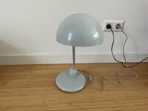 Niet of onleesbaar gesigneerd - Franse grijze metalen bureaulamp kopen? Bied vanaf 1!